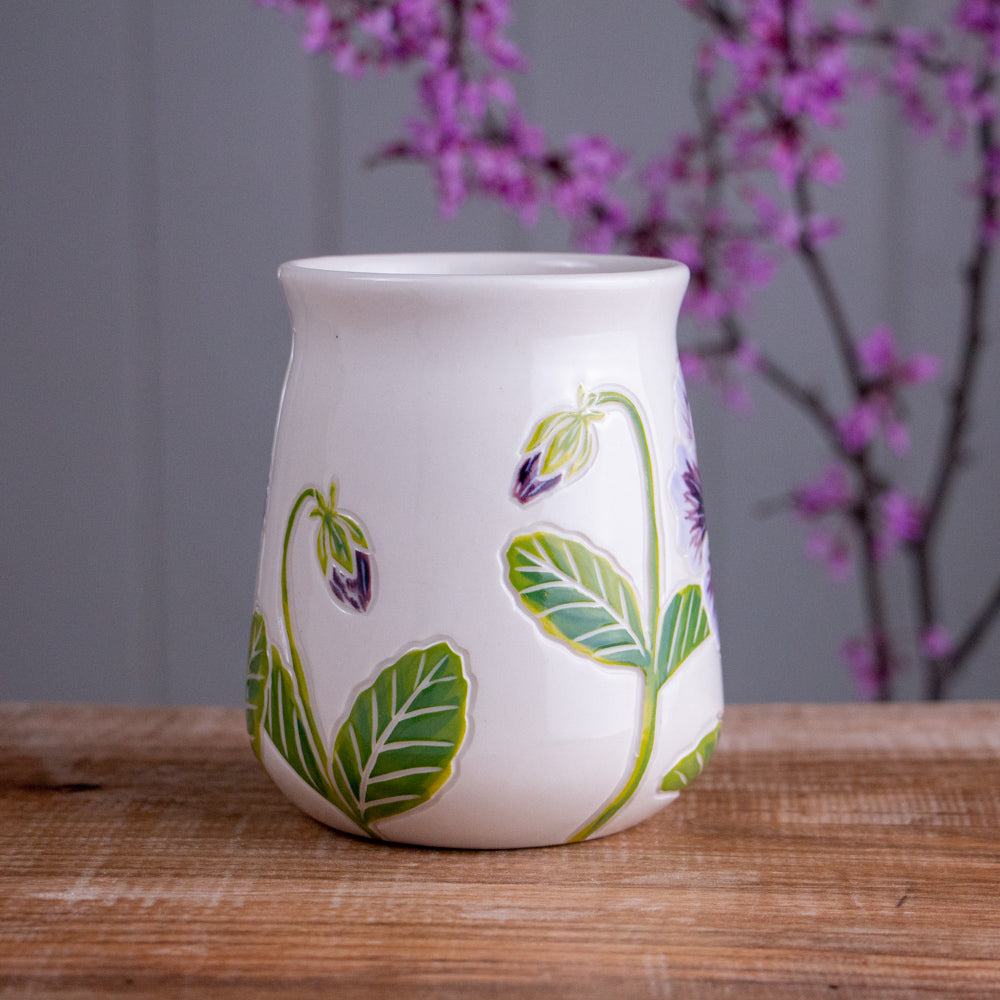 Tall Purple Pansy Mug #4 [19oz]