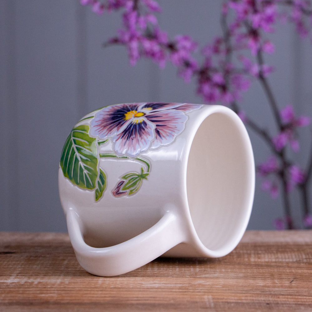 [SECONDS] Purple Pansy Botanic Mug [15oz]