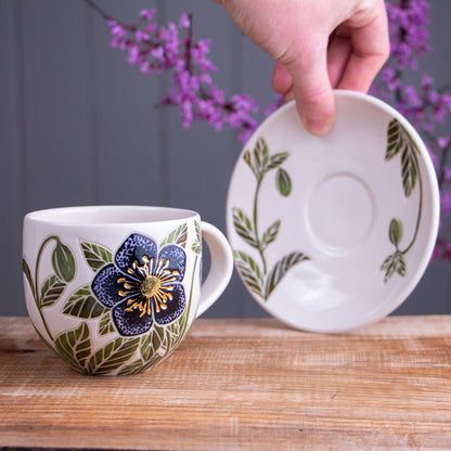 Hellebore Teacup & Saucer [12oz]