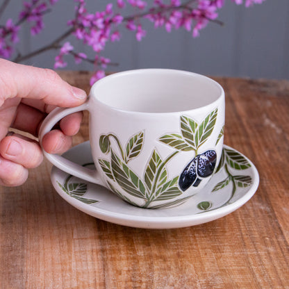 Hellebore Teacup & Saucer [12oz]