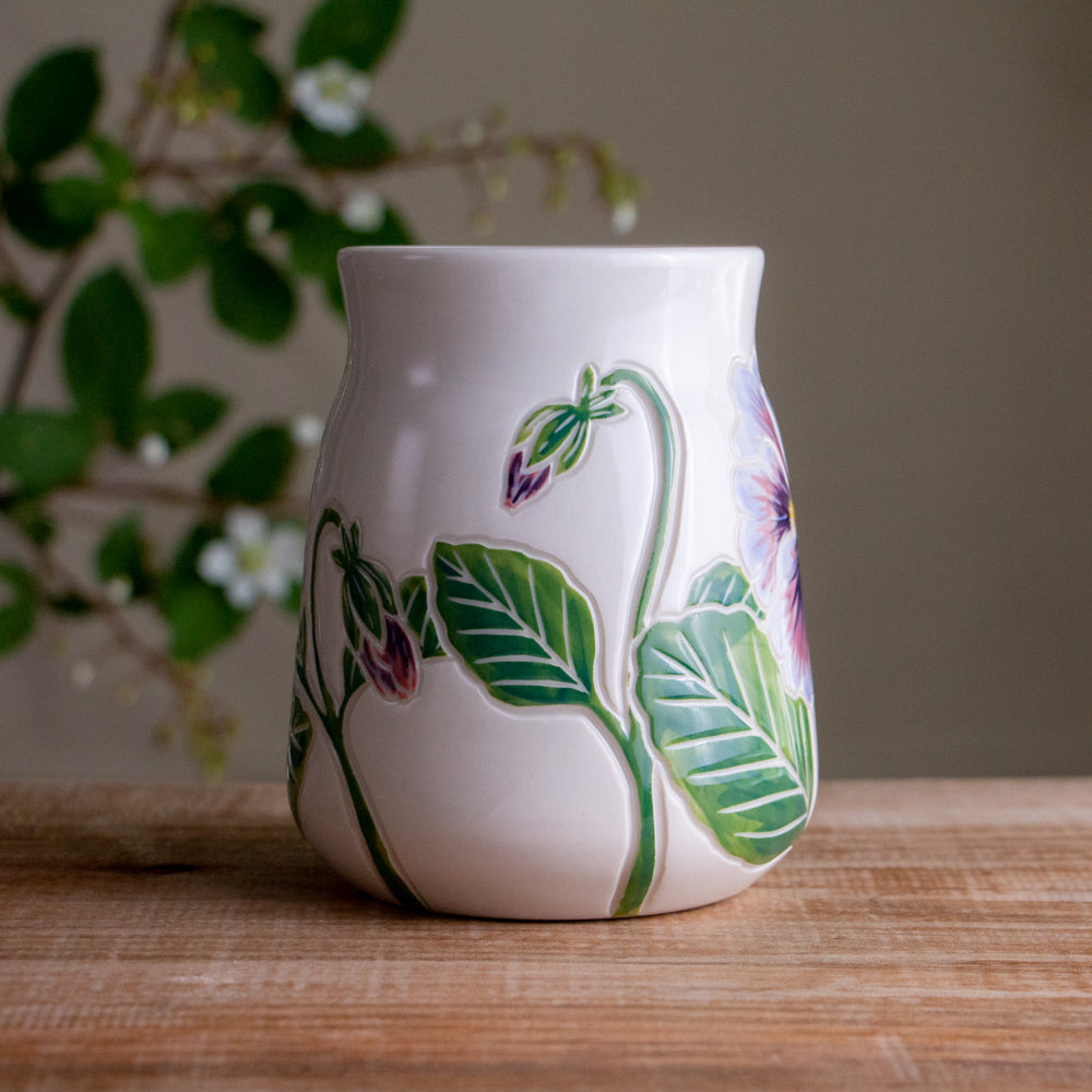 Tall Purple Pansy Mug #1 [20oz]
