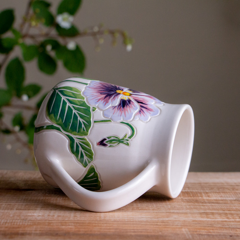 Tall Purple Pansy Mug #1 [20oz]