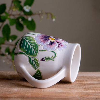 Tall Purple Pansy Mug #1 [20oz]