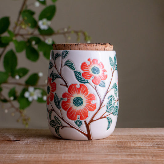 Dogwood Short Corked Jar / Canister