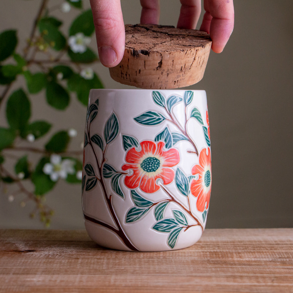 Dogwood Short Corked Jar / Canister