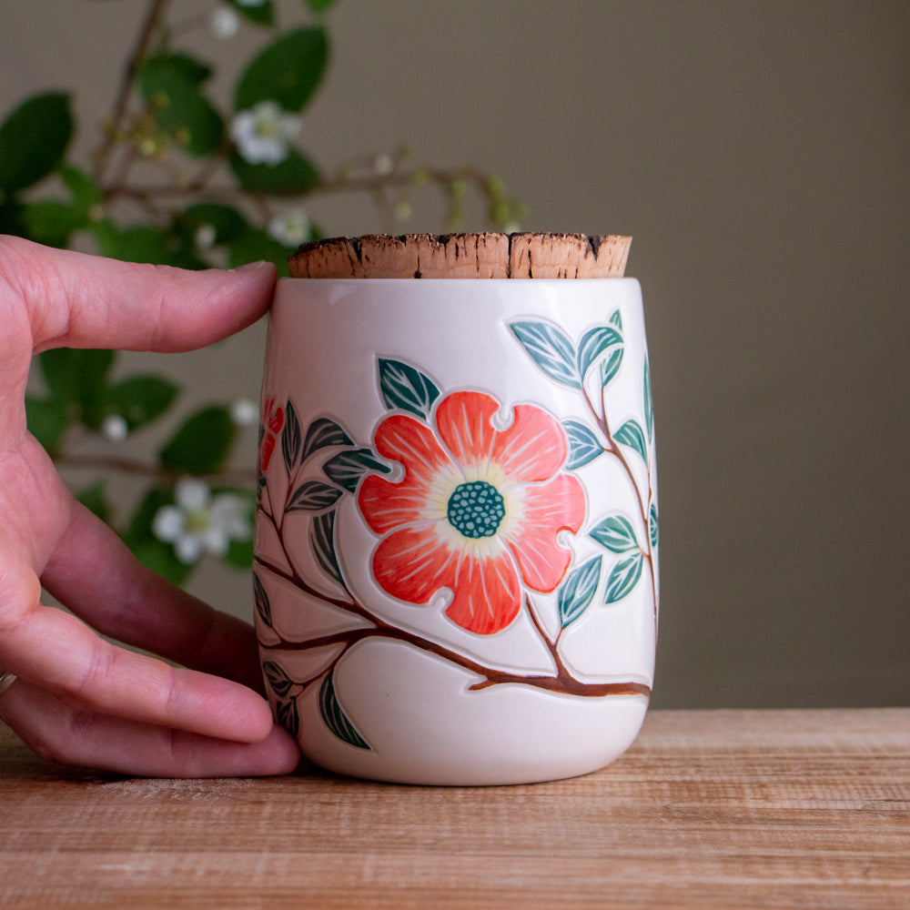 Dogwood Short Corked Jar / Canister