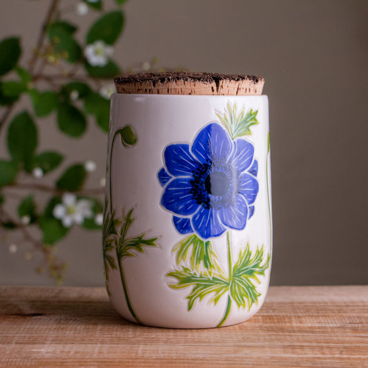 Anemone Short Corked Jar / Canister
