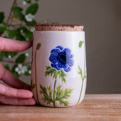 Anemone Short Corked Jar / Canister