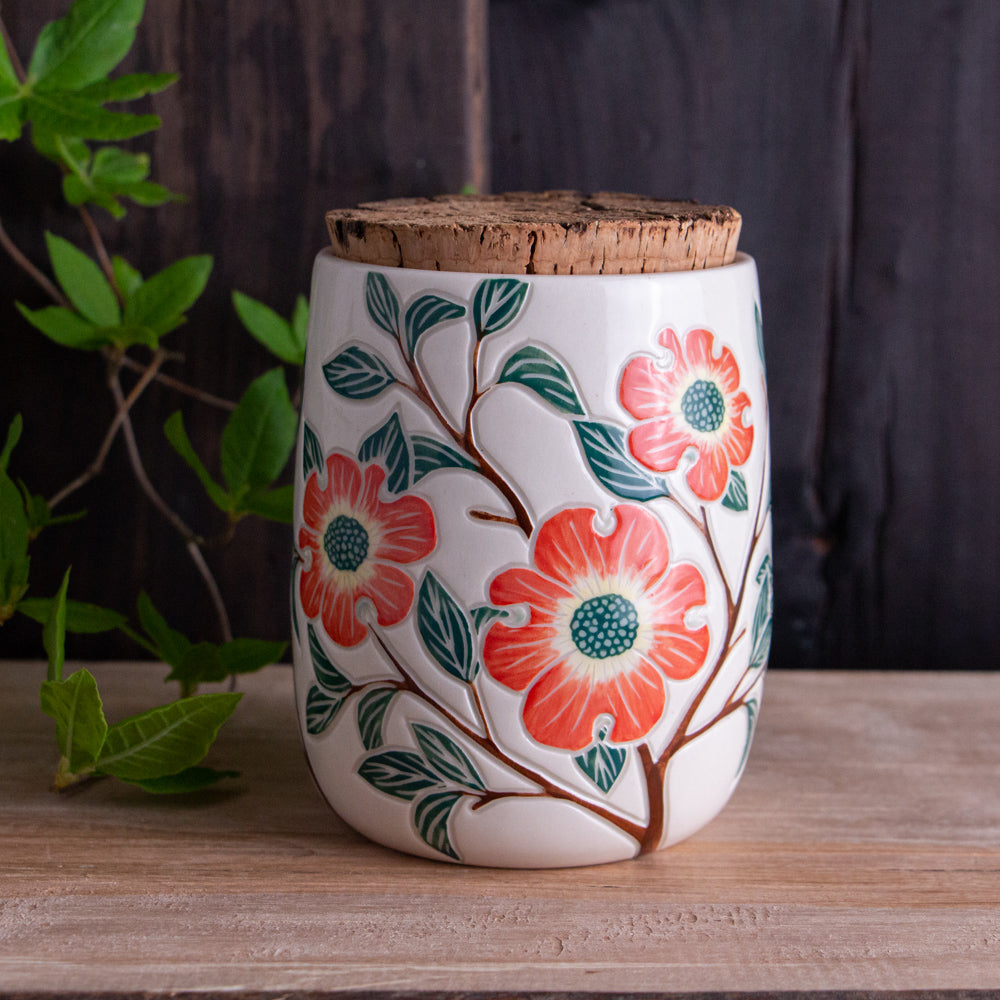 Dogwood Short Corked Jar / Canister