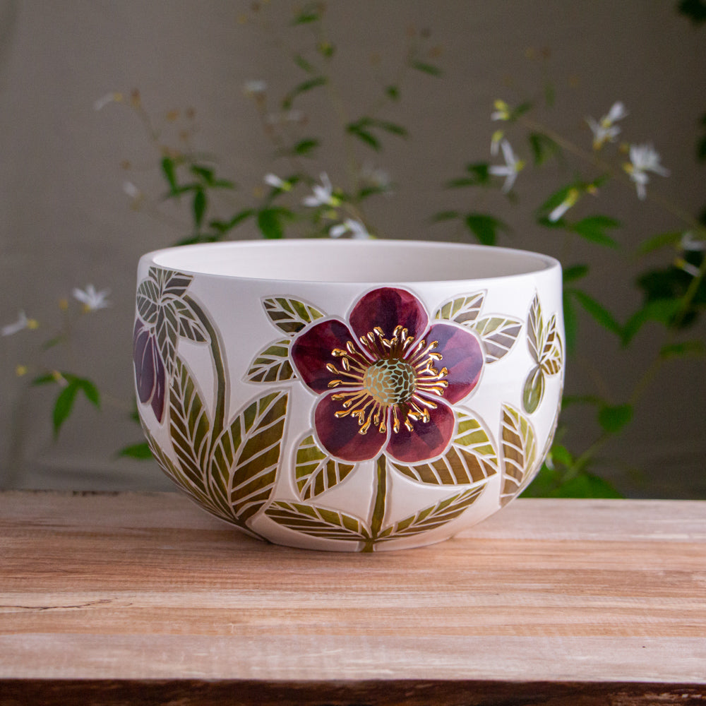 Hellebore Serving Bowl