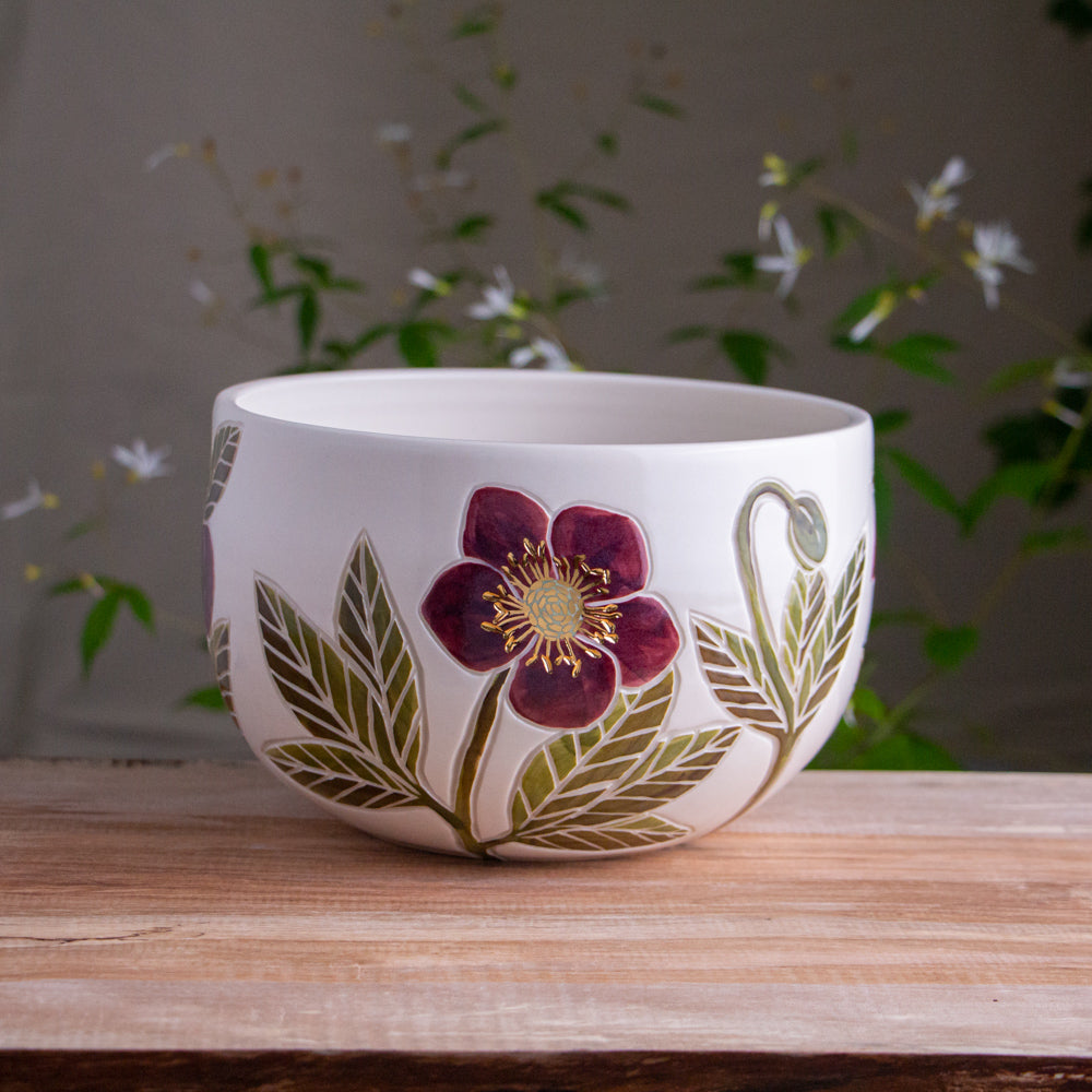 Hellebore Serving Bowl