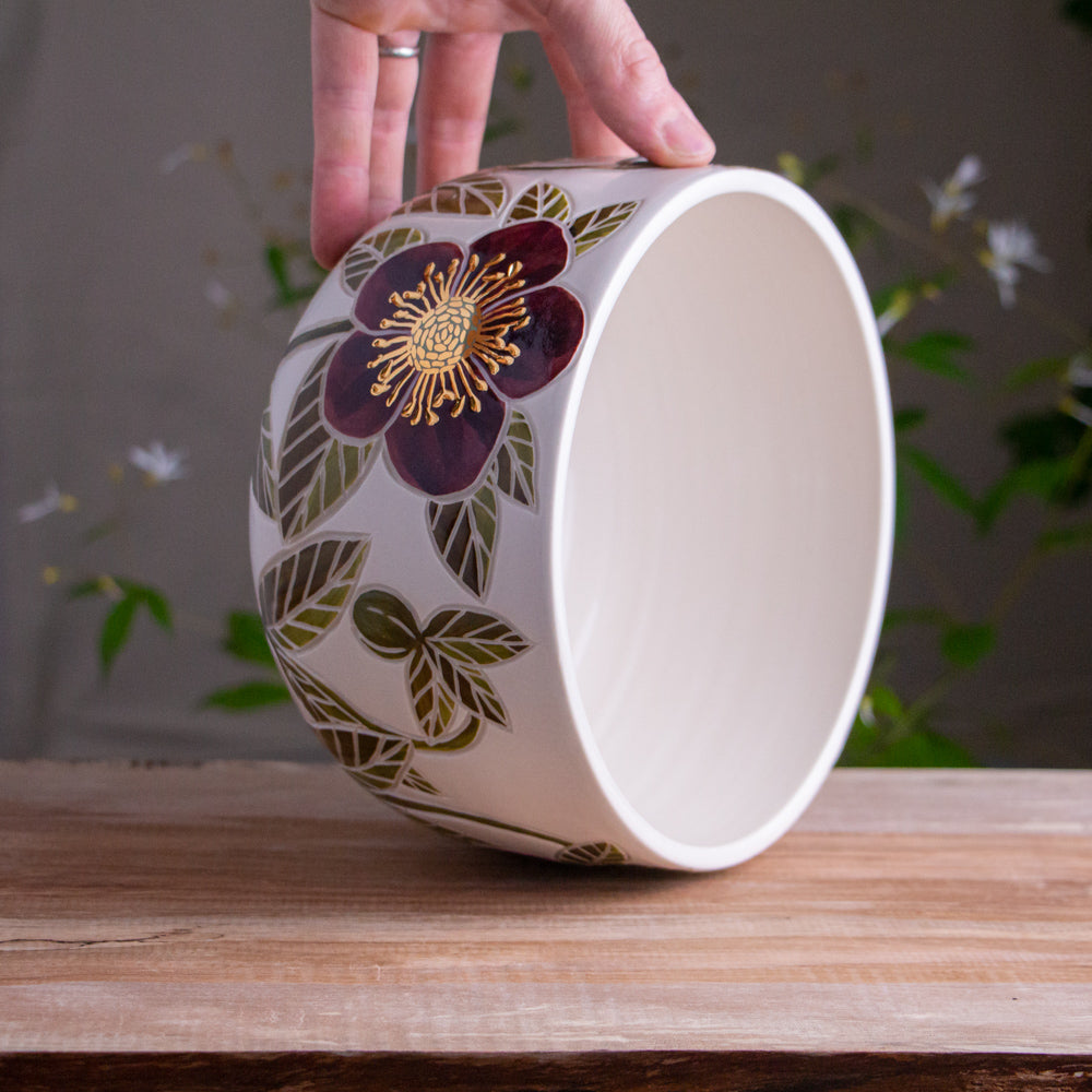 Hellebore Serving Bowl