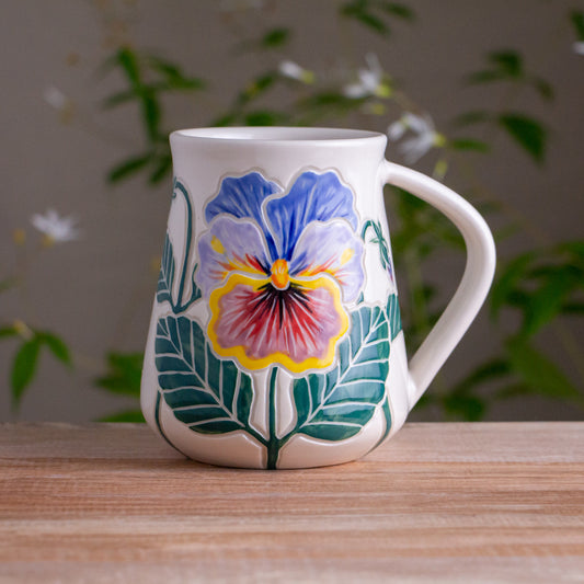 Tall Pansy Mug #1 [18oz]