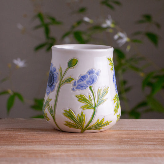 Tall Blue Anemone Mug [17oz]