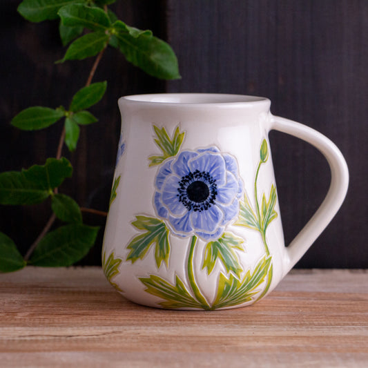 Tall Blue Anemone Mug [17oz]
