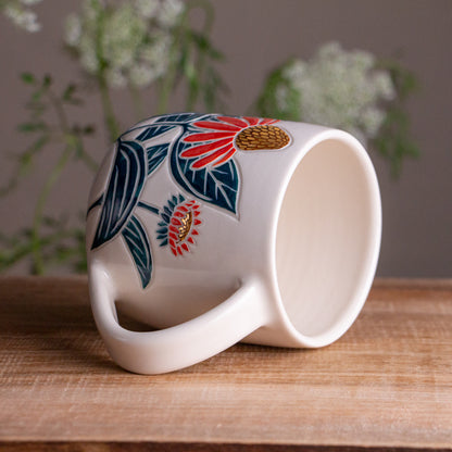 Orange Echinacea Mug 16-17oz