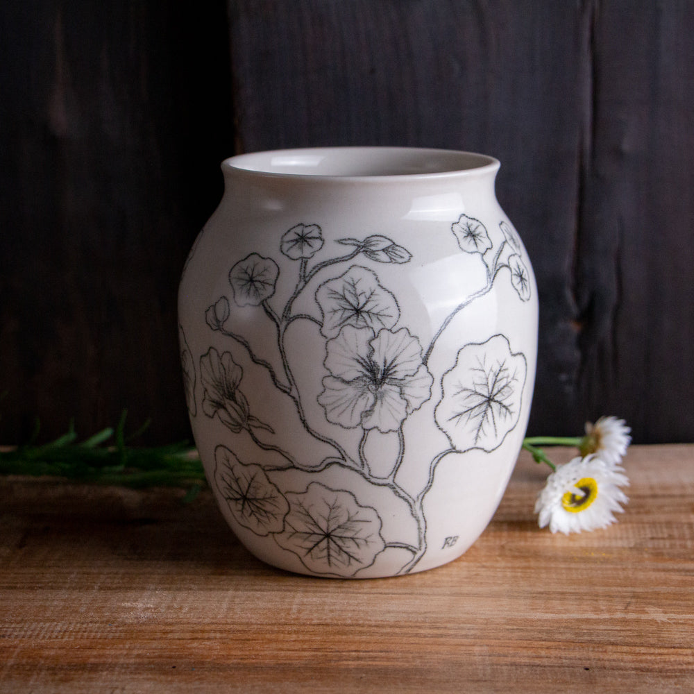 Nasturtium Sketch Vase