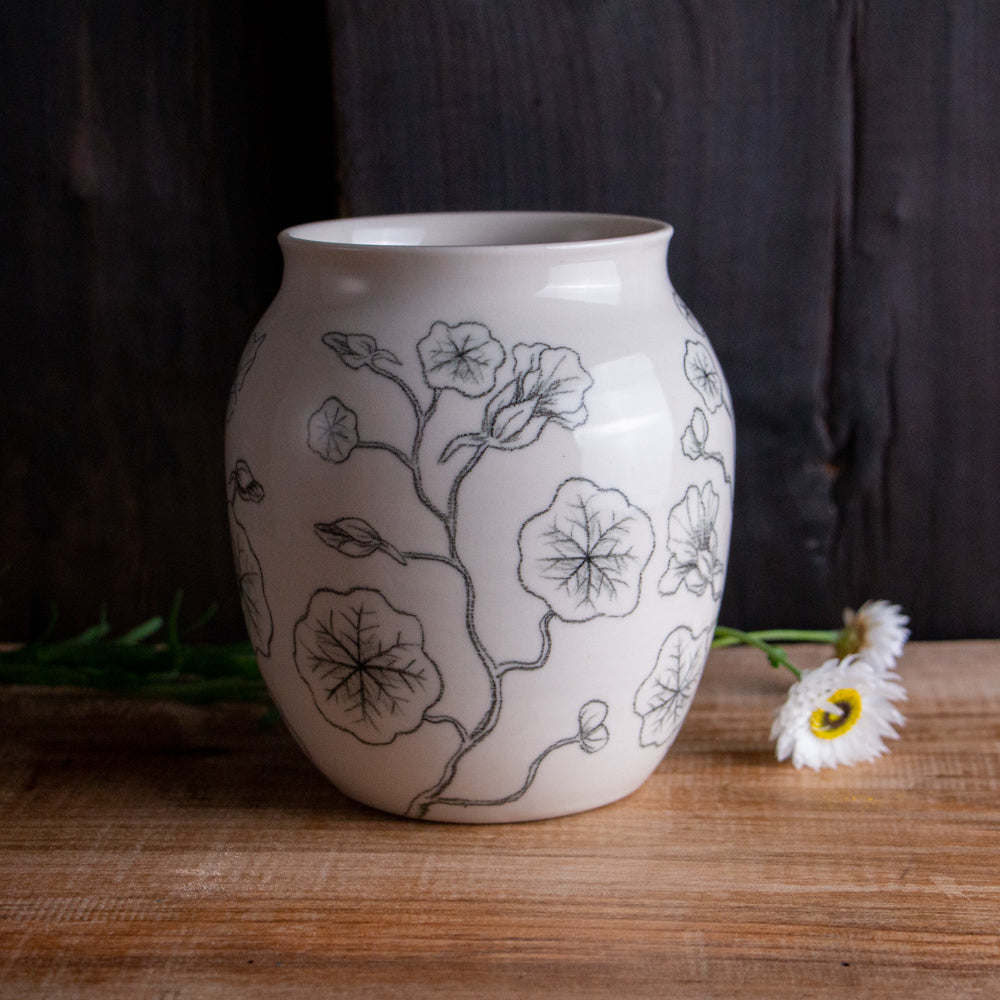 Nasturtium Sketch Vase