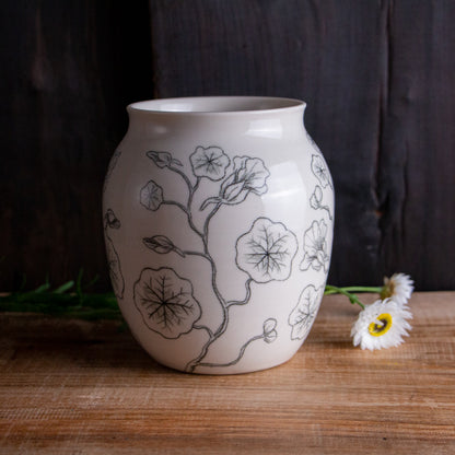 Nasturtium Sketch Vase