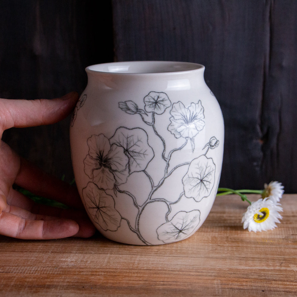 Nasturtium Sketch Vase