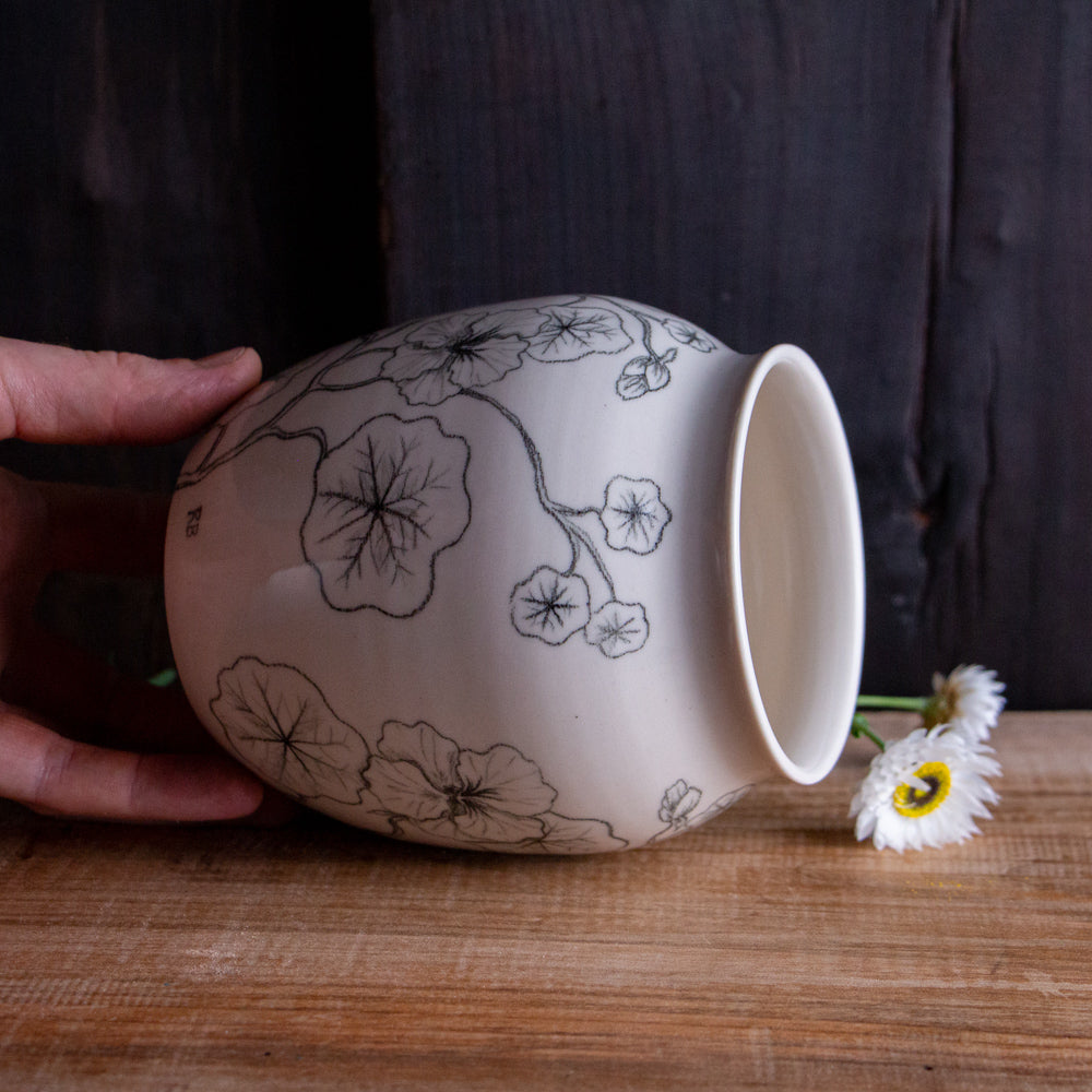 Nasturtium Sketch Vase