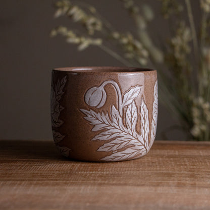Red Sandstone Sgraffito Poppy Mug [14oz]