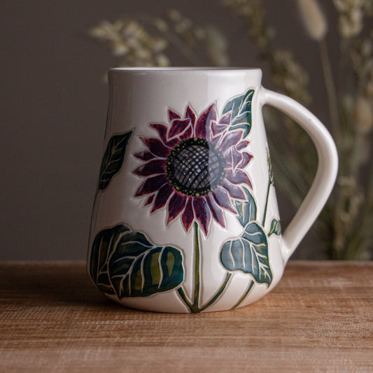 Tall Dark Sunflower Mug #1 [20oz]