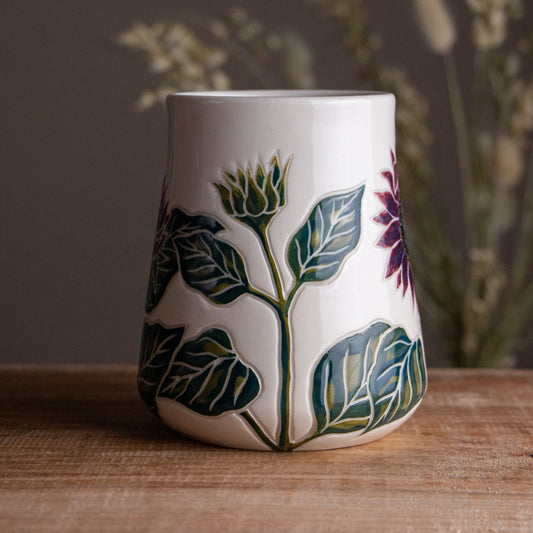 Tall Dark Sunflower Mug #1 [20oz]