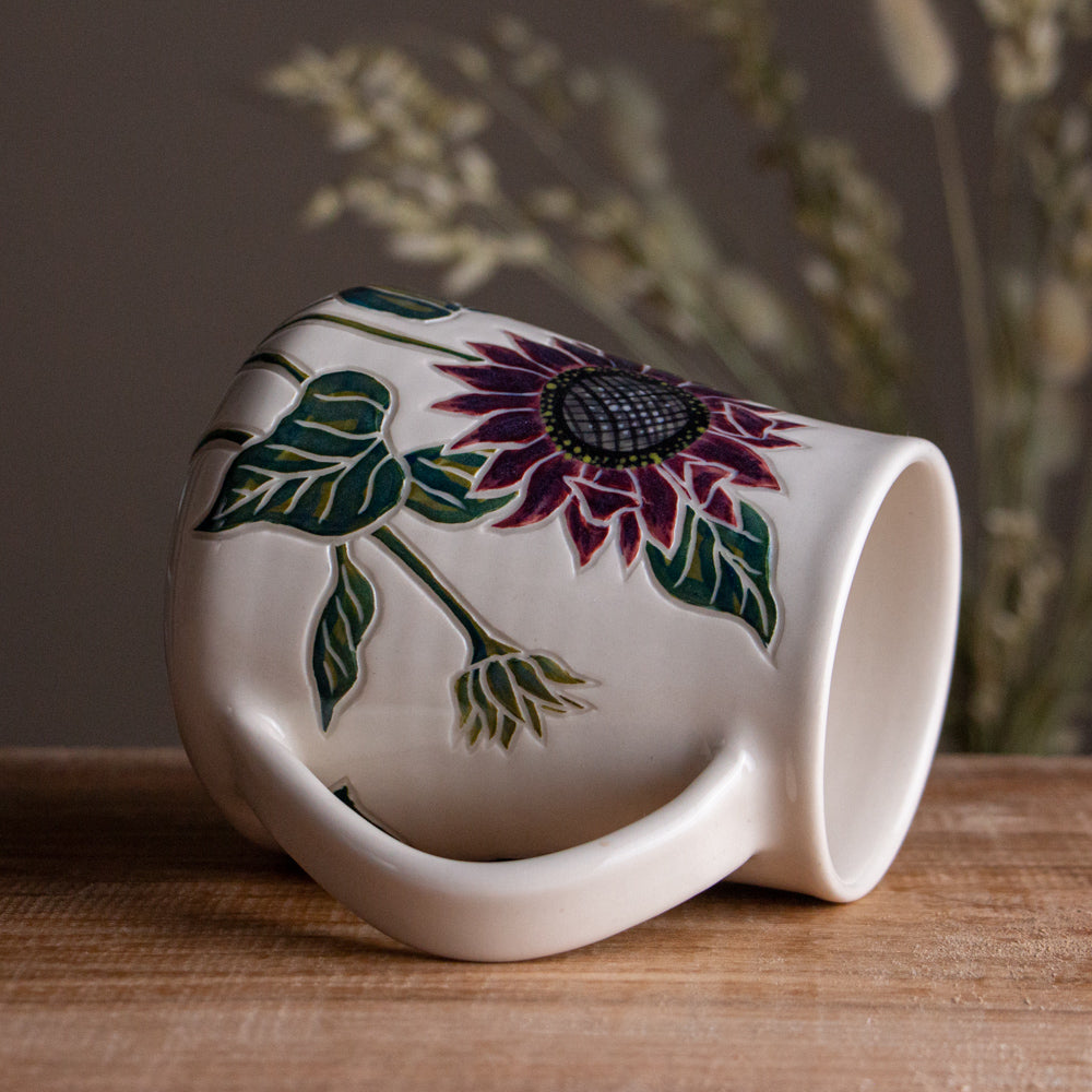 Tall Dark Sunflower Mug #1 [20oz]
