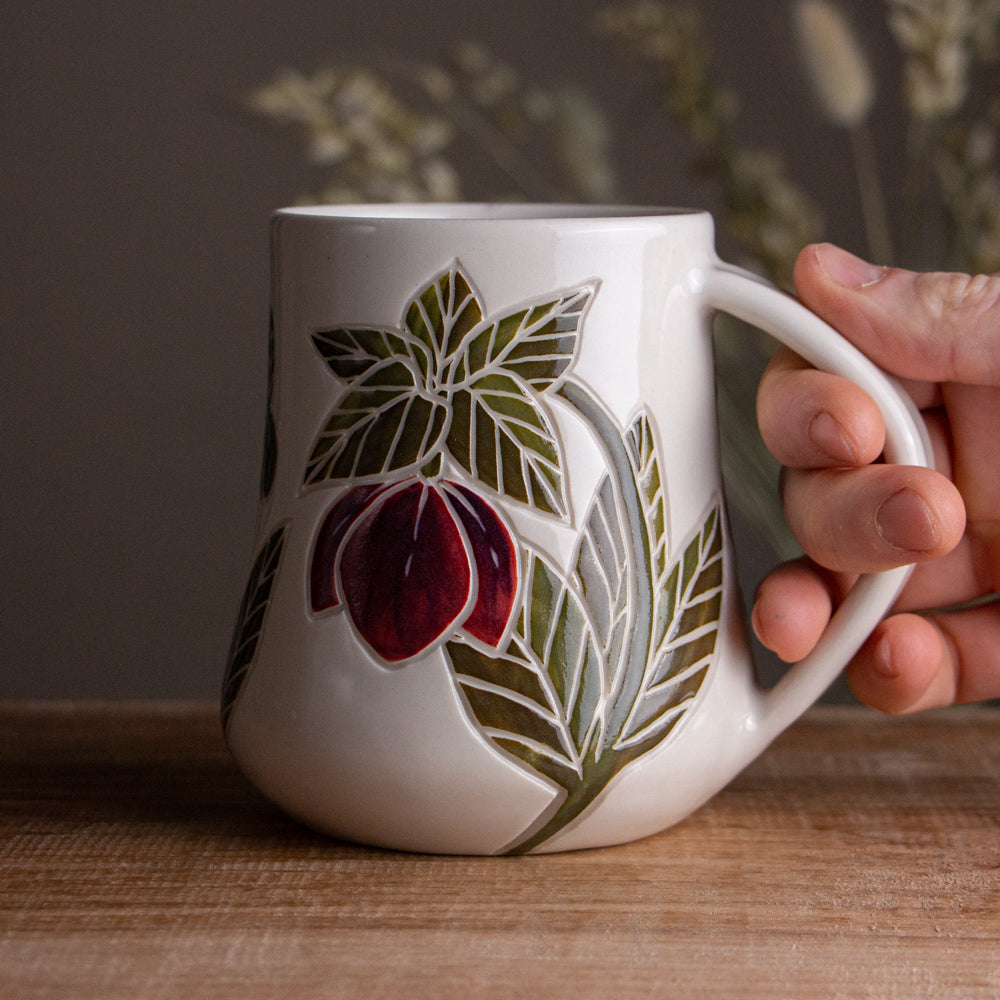Tall "Anna's Red" Hellebore Mug #2 [20oz]