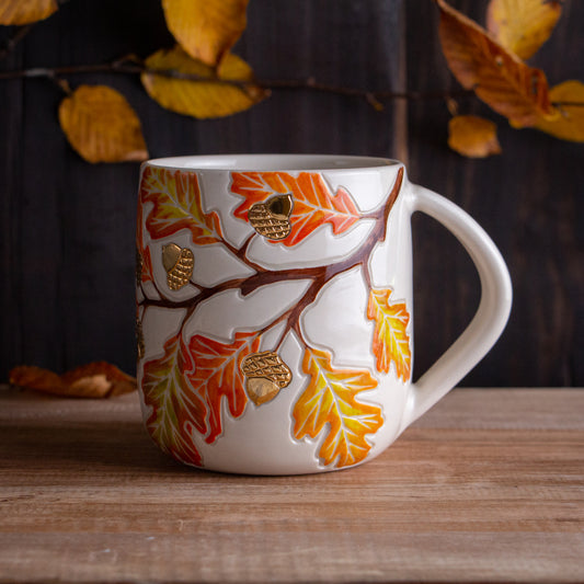 Autumn Oak Branch Mug