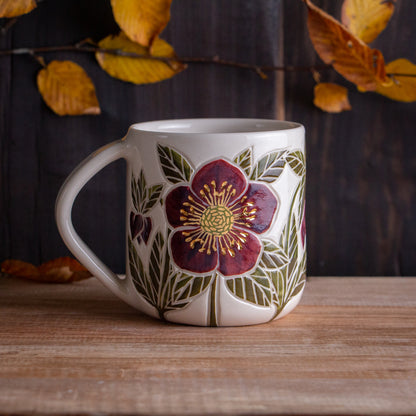 "Anna's Red" Hellebore Mug