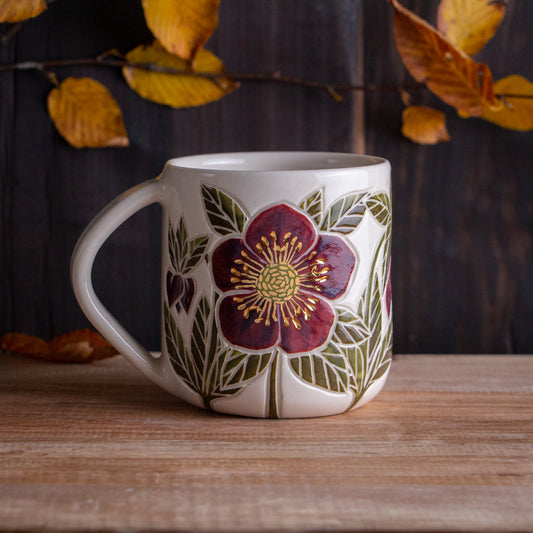 "Anna's Red" Hellebore Mug