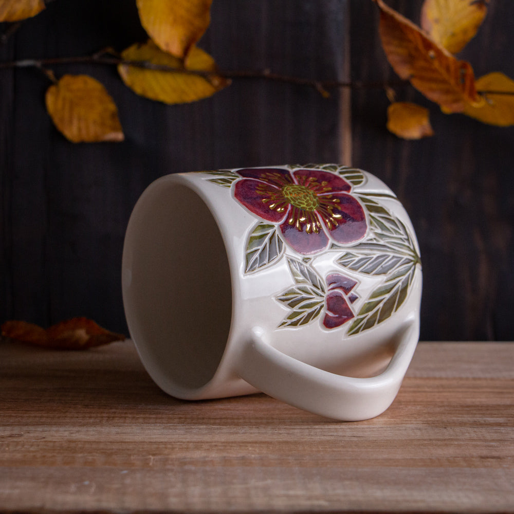 "Anna's Red" Hellebore Mug