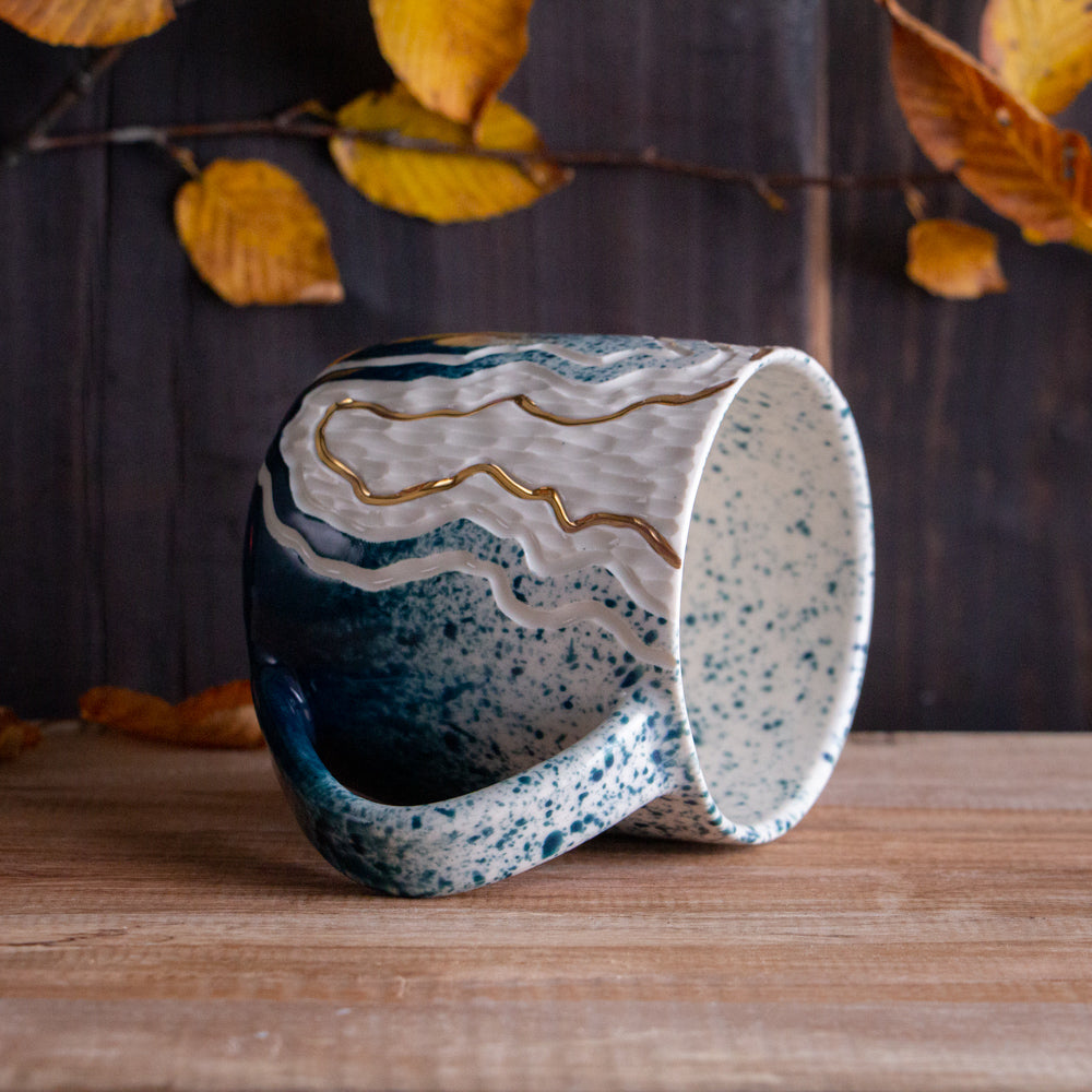 Teal Fade Trail Mug 16-17oz