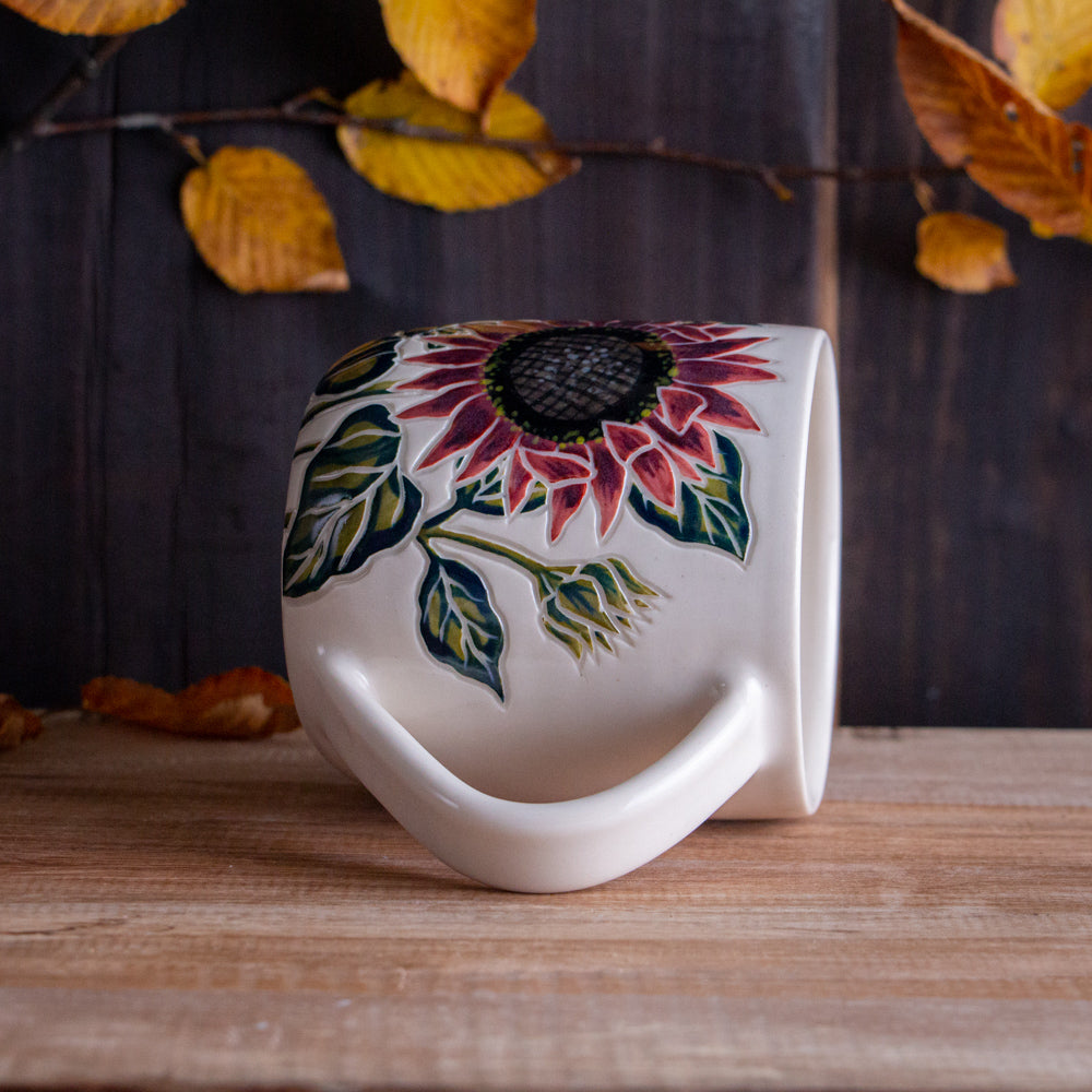 Dark Sunflower Mug 16-17oz