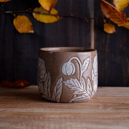 Red Sandstone Sgraffito Poppy Mug #2 [12oz]