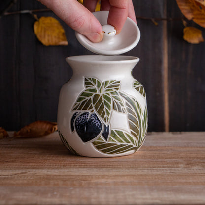 Dark Hellebore Lidded Jar