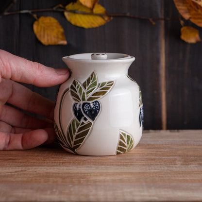 Dark Hellebore Lidded Jar