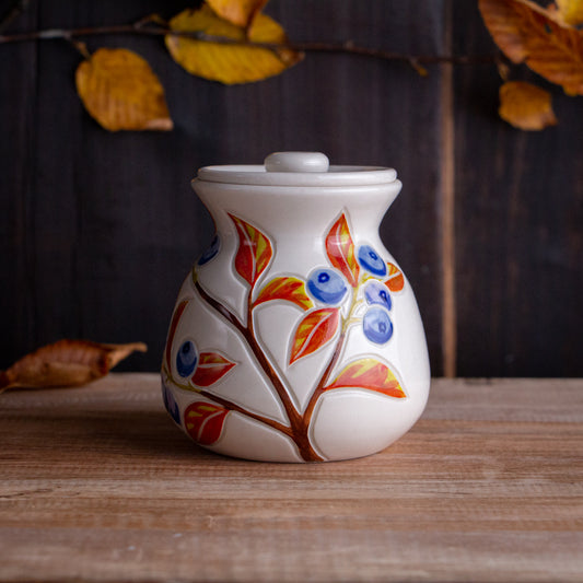 Autumn Blueberry Lidded Jar