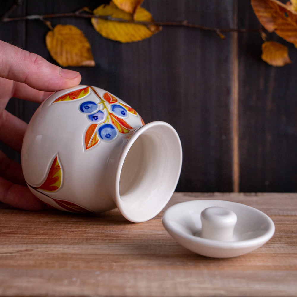 Autumn Blueberry Lidded Jar