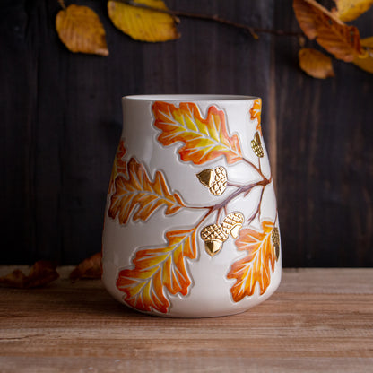 Tall Autumn Oak Branch Mug #1 [20oz]