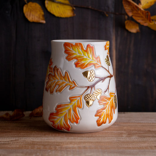 Tall Autumn Oak Branch Mug #1 [20oz]