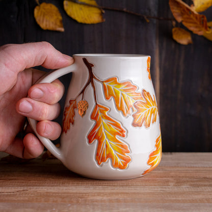 Tall Autumn Oak Branch Mug #1 [20oz]