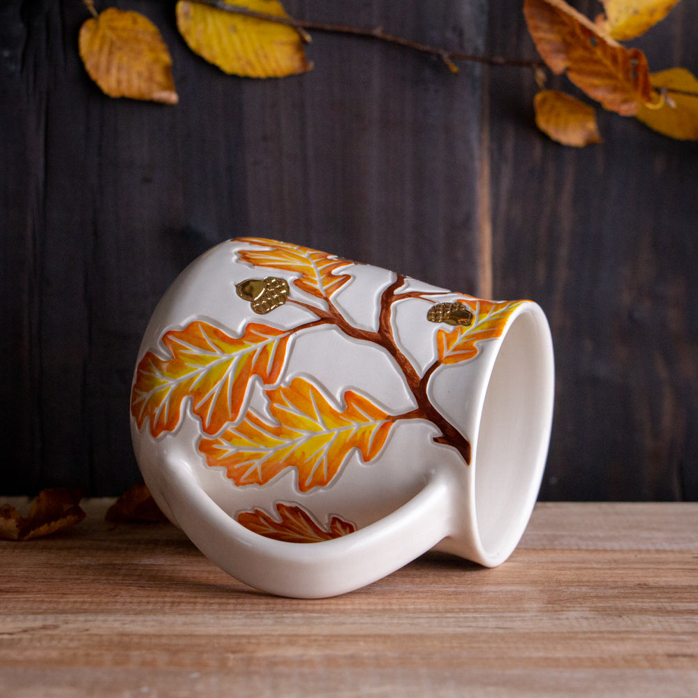 Tall Autumn Oak Branch Mug #2 [19oz]