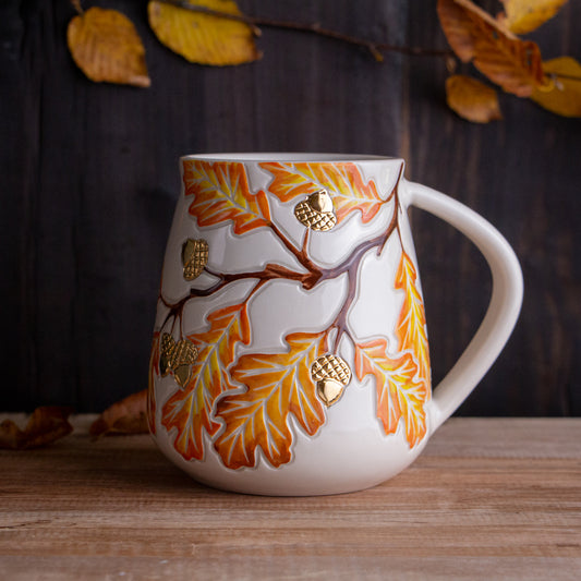 Tall Autumn Oak Branch Mug #3 [20oz]