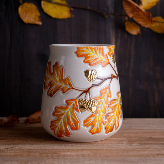 Tall Autumn Oak Branch Mug #3 [20oz]
