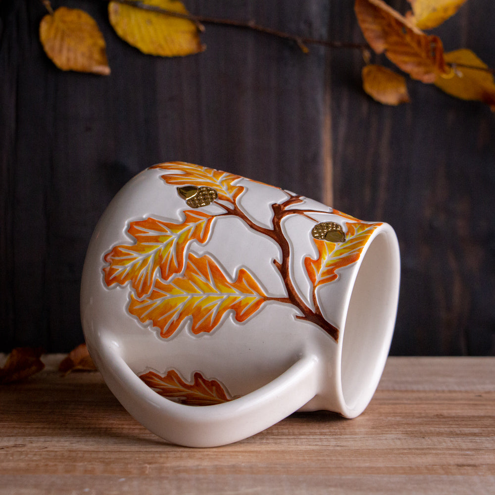 Tall Autumn Oak Branch Mug #3 [20oz]