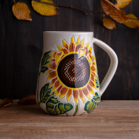 Tall Sunflower Mug #4 [21oz]