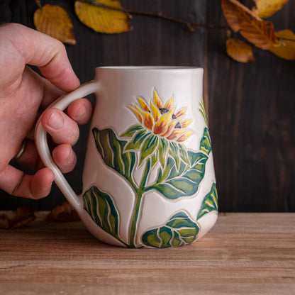 Tall Sunflower Mug #4 [21oz]